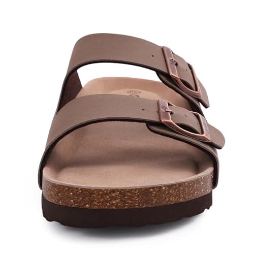 ODOLY Unisex Comfortable Cork Footbed Slide Sandals with Arch Support — view 4