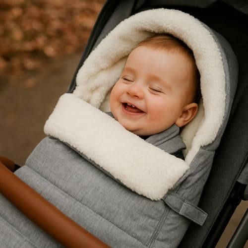 Stroller Footmuff Bunting Bag for Winter – Universal Stroller Cover for Cold Weather, Compatible with UPPAbaby Vista V2 / V3 / Vista/Cruz/Cruz V2 / RumbleSeat/Ridge/Minu – Storage Bag Included — view 5