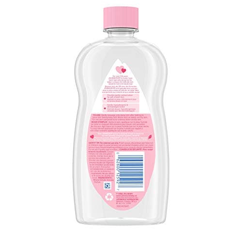 Johnson's Baby Oil Moisturizer & Massage Oil for Skincare, Hypoallergenic Formula for Delicate Skin, Locks in Moisture, Dermatologist Tested, Mineral Oil, 591 mL — view 4
