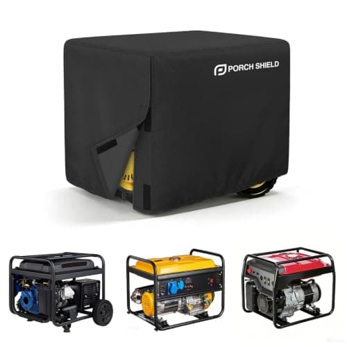 Porch Shield Waterproof Universal Generator Cover 26 x 20 x 20 inch for Most Generators 3000-5000 Watt, Black