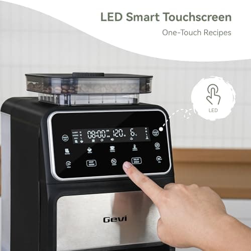 Gevi 10-Cup Grind & Brew Drip Coffee Maker with Built-In Burr Grinder — view 2