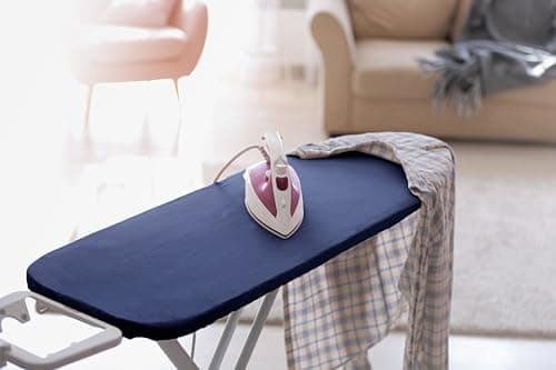 Encasa XO Replacement Ironing Board Cover with Extra Thick Pad, Plain Colors, Elasticated, (Fits Standard Large Boards of 54"x15") Heat Reflective, Scorch Resistant, Heavy Duty - Cobalt — view 2