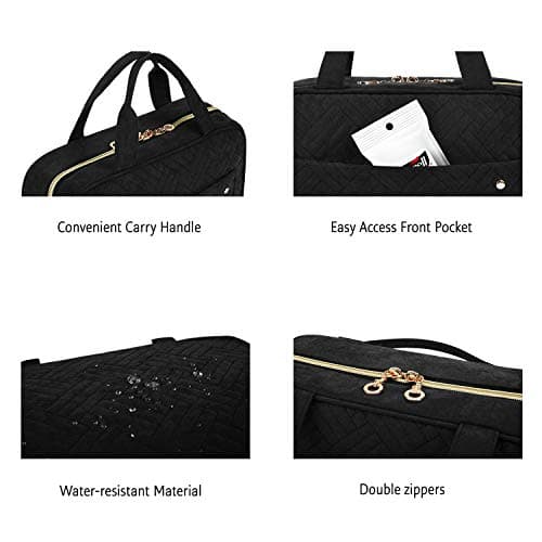 BAGSMART Large Toiletry Bag Travel Bag with Hanging Hook, Water-resistant Makeup Cosmetic Bag Travel Organizer for Accessories, Shampoo, Full Sized Container, Toiletries — view 5