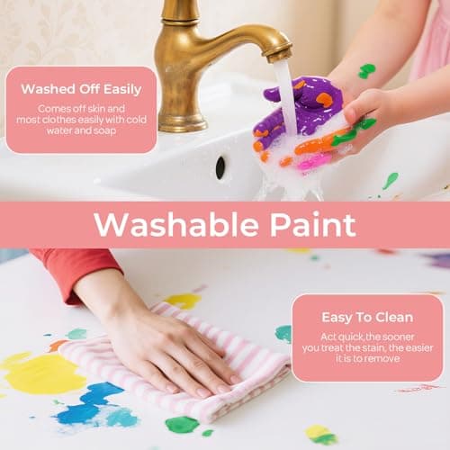 Smallbudi 15 Colors Large Washable Paint Set for Kid, 10oz Bottle with Pump — view 4