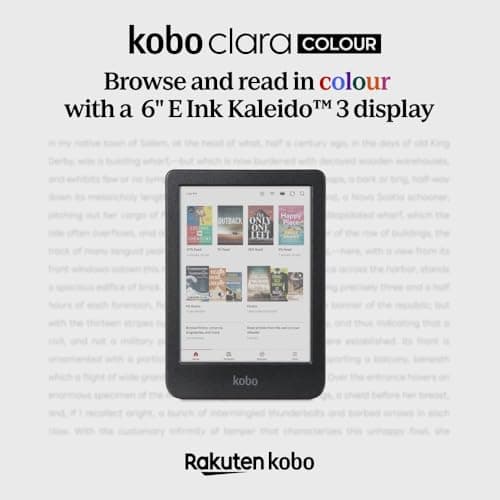 Kobo Clara Colour | Colour eReader | 6” Glare-Free Colour E Ink Kaleido 3 Display | Dark Mode Option | Waterproof | Audiobooks | 16GB of Storage (Black)