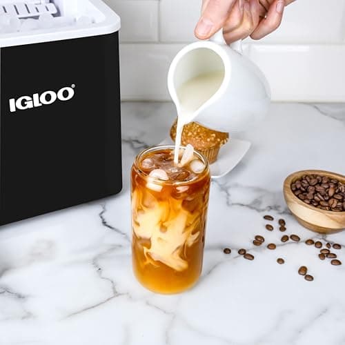 Igloo Premium Self-Cleaning Countertop Ice Maker Machine, Handled Portable Ice Maker, Produces 26 lbs. in 24 hrs. with Ice Cubes Ready in 6-8 Minutes, Comes with Ice Scoop and Basket — view 7