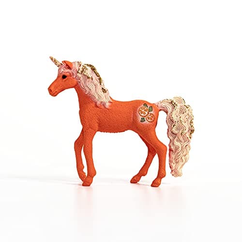Schleich bayala, Unicorn Toys, Unicorn Gifts for Girls and Boys 5-12 Years Old, Orange Unicorn Foal — view 3