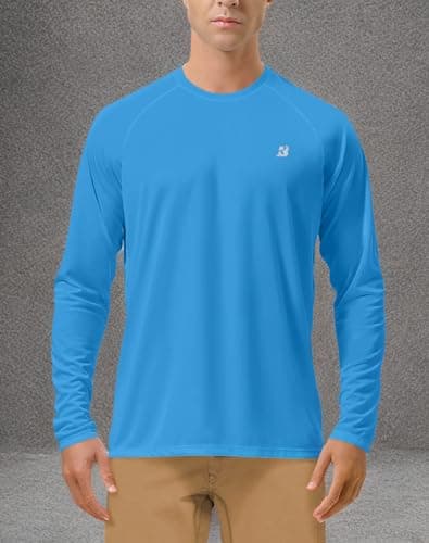 Roadbox Mens UPF 50+ UV Sun Protection Shirts Outdoor Long Sleeve SPF Diving Rash Guard for Fishing Hiking Swimming — view 5