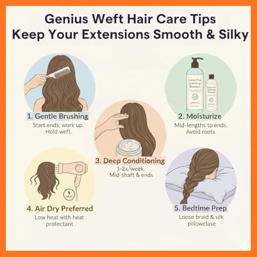 Full Shine Genius Human Hair Weft Hair Extensions 18 Inch Golden Blonde Highlighted Weaving Hair Extensions 50 Grams Silky Straight Remy Human Hair Genius Weft Sew in Extensions Wedding — view 7