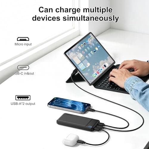 AsperX 10000mAh USB C Output Portable Charger Power Bank Fast Charging, Portable Battery Bank External Battery Pack for iPhone, Samsung, Google LG and Heated Vest