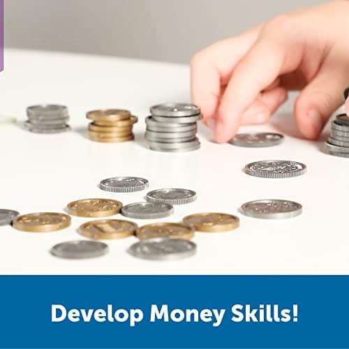 Learning Resources Pretend & Play Money - Kids Cash Register, Dollars, Pretend Classroom Play Sets for Kids, Toy Currency, Toy Dollar Bills — view 2