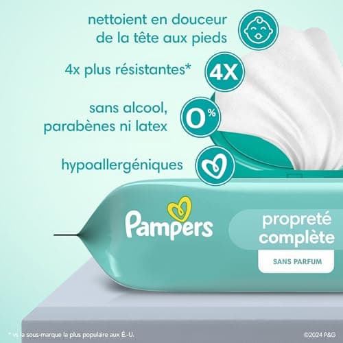 Pampers Complete Clean Baby Wipes - Fresh Scent 3X Pop-Top Packs, 3 Packs (Count of 216) — view 7