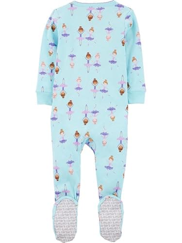 Simple Joys by Carter's Baby Girls' 3-Pack Snug-Fit Footed Cotton Pajamas, Ballerina/Moon/Bee, 6-9 Months — view 2