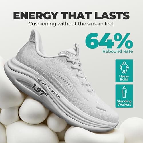 ALLSWIFIT Women's Slip On Walking Shoes Running Sneakers,White,8.5 — view 5