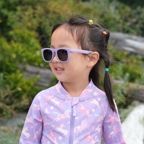 JAN & JUL Girls' Polarized Sunglasses with Strap, Flexible and Durable for Babis (Dusty Purple, S: 6 Months - 2 Years) — view 6
