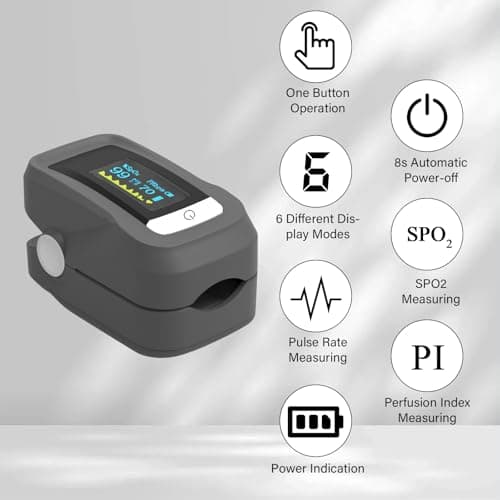 Finger Pulse Oximeter Blood Oxygen Monitor OLED display For Adults and Children, Household Blood and Oxygen Machine — view 2