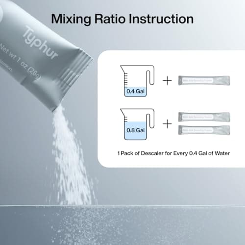 Typhur Ice Maker Cleaner and Descaler, 12 Packs Pure Citric Acid Powder, Universal Descaling Solution Nickel Safe for Countertop Ice Machines, Also Compatible with Coffee Makers and Kettles — view 5