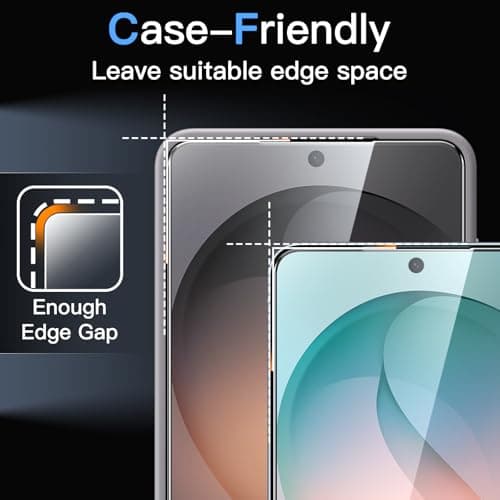 JETech Screen Protector for Samsung Galaxy S26, 9H Tempered Glass Film with Easy Installation Tool, Fingerprint ID Compatible, HD Clear, 3-Pack — view 7