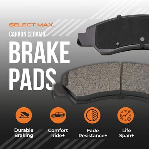 Max Advanced Brakes Front & Rear Brake Kit Compatible With 2019 2020 2021 2022 2023 Honda Civic Insight Exc Si Replacement Drilled Slotted Black Coated Disc Brake Rotors and Ceramic Brake Pads — view 4