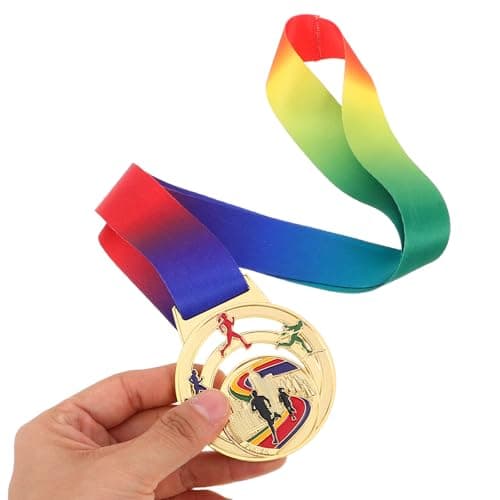 Veemoon Zinc Alloy Running Medals with Ribbon – Sports Award Prize Medals for Track Competitions and Outdoor — view 3