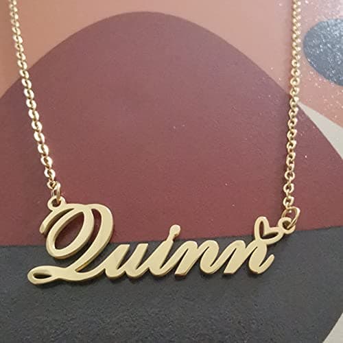 RONKAHSHOW Babygirl Custom Pendant Name Necklace Customized Personalized with Heart Necklace Best Gift for Women New Year Birthday Mother’s day Christmas wedding Party G — view 8