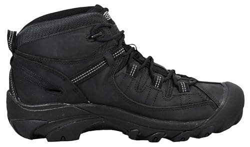 KEEN Men's Targhee 2 Mid Height Waterproof Hiking Boots, Black/Black, 10 — view 5