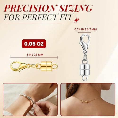 Buelkmag Magnetic Necklace Clasps and Closures 20 PCS Clasp for Necklaces
