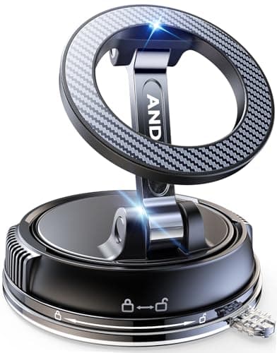 ANDERY Car Phone Holder for Magsafe [78+LBS Max Suction & 2400gf Magnetic]