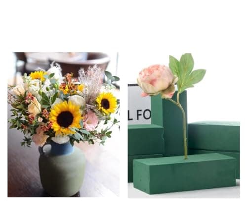 Fessary Floral Foam Blocks 5.5x3.1x1.7 Inch Dried and Wet Flower Foam for Floral Arrangement Supplies,Green Foam Bricks Floral for DIY Crafts Weddings 4 Pack — view 4