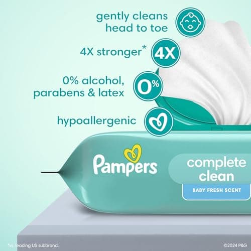 Pampers Complete Clean Baby Wipes - Fresh Scent 3X Pop-Top Packs, 3 Packs (Count of 216) — view 3