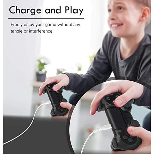 iSeekerKit PS4 Micro USB Charging Cable, [15FT 2Pack] Extra Long Fast Charging Cord, High Speed Android Charger Cable Compatible for Samsung Tablet/Galaxy S7 Edge/S6/S5,Android,HTC — view 2
