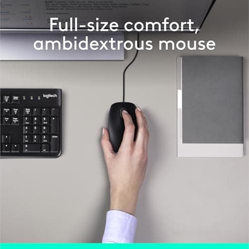 Logitech MK120 Full Size Wired Keyboard and Mouse Combo - Black — view 2