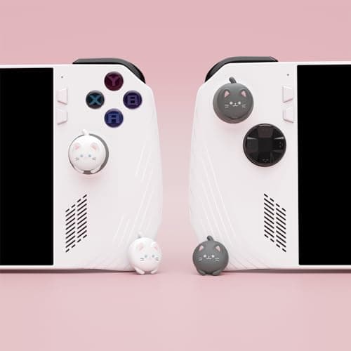 PlayVital Cute Thumb Grip Caps for ROG Ally, Silicone Joystick Caps Thumbsticks Grips for ROG Ally Console - Cutie Kitty — view 5