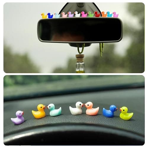 120pcs Mini Resin Ducks for Crafts Tiny Ducks Miniature Figures for Aquarium Garden Landscape Dollhouse Ornament Potted Decorations DIY (12 Colors) — view 2