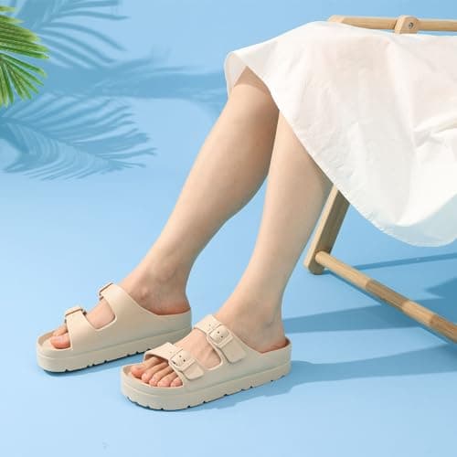Goosecret Women's Comfortable Arch Support Walking Platform Sandals — view 2