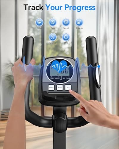 Niceday Elliptical Exercise Machine, Elliptical Machine for Home, Magnetic Elliptical Trainer with 15.5IN Stride, 16 Resistance Levels, 400LBS Loading Capacity Brown — view 5