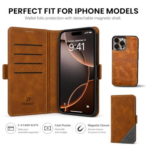 Phontra EMF Protection Anti Radiation Cell Phone Wallet Case for iPhone — view 6
