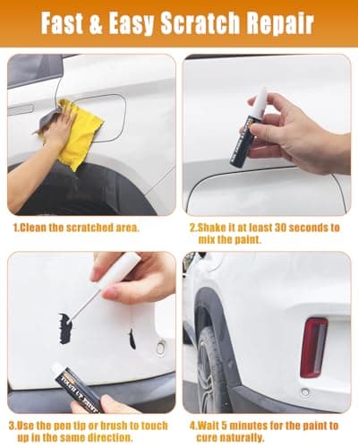 Agate Black Metallic UM Compatible with Ford 2-in-1 Touch Up Paint Pen Ultimate Car Scratch Repair Kit，Quick Fix Rust-Resistant and Long-Lasting Paint Scratch Remover — view 4