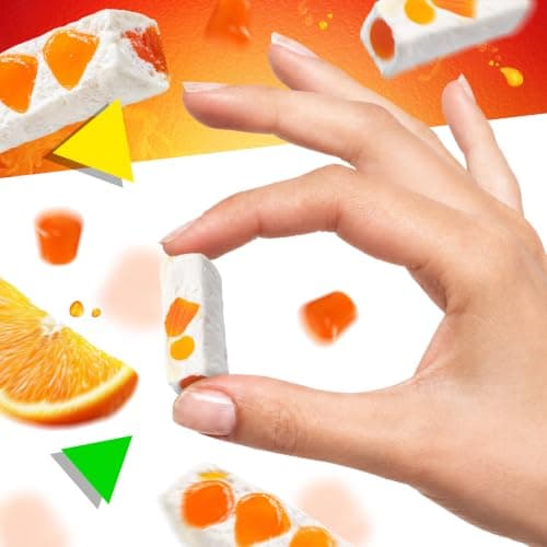 Jujube Nougat Candy, Orange Jelly Bits, Chewy Candy, 9 Oz Bag — view 5