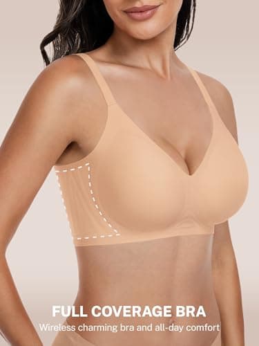 habibee Jelly Bra for Women No Underwire Comfort Seamless Bras Push Up Wireless Bras Full Coverage Bralettes — view 2