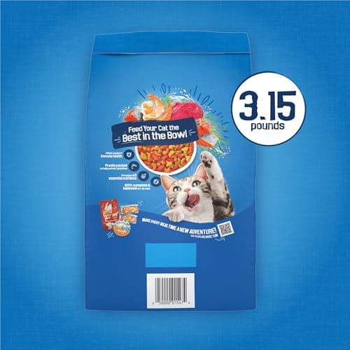 Purina Friskies Dry Cat Food Seafood Sensations With Salmon, Tuna, and Shrimp Flavors - (Pack of 4) 3.15 lb. Bags — view 10
