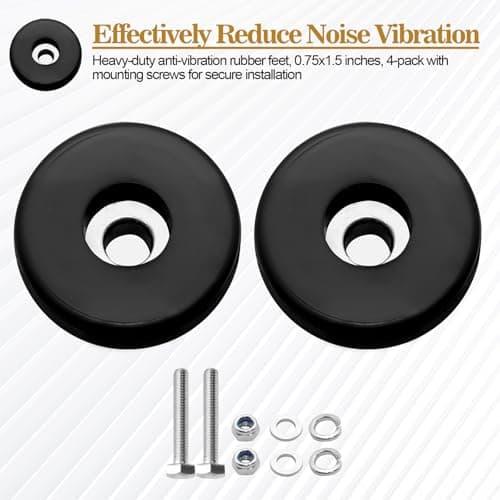 VYF Heavy Duty Anti-Vibration Rubber Feet 0.75 x 1.5 Inches Fits Air Compressors, Generators, Pressure Washers for Coleman Powermate, Sanborn and More, 4-Pack — view 2