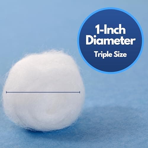 Amazon Basics Cotton Balls for Skincare, Makeup Removal, Cotton, Hypoallergenic, 200 Count (Previously Solimo) — view 2