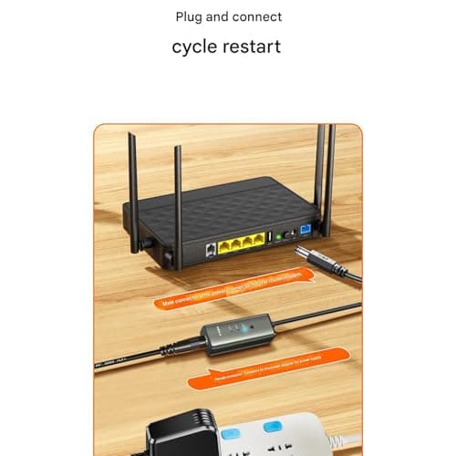 Timing Device Router Rebooter 12H 24H 72H Time Option for Consistent Internet Connection & Router Protections Adjustable Timer — view 4