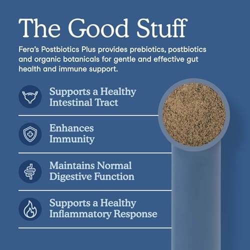 Fera Pets Postbiotics Plus Prebiotics for Dogs & Cats, 120 Scoops
