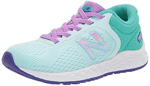 New Balance Kid's Fresh Foam Arishi V2 Bungee Running Shoe, Pale Blue Chill/Summer Jade/Heliotrope, 11 Wide Little Kid