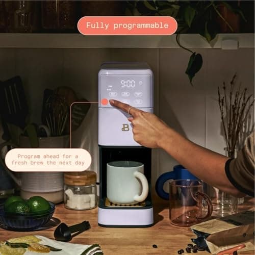 Programmable Single Serve Coffee Maker with Integrated Burr Grinder, Touch Controls, Fresh Custom Brew, Compact Design, Easy to Use — view 4