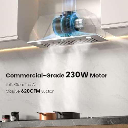 AURAKICH Range Hood 30 inch Insert - 620CFM — view 3