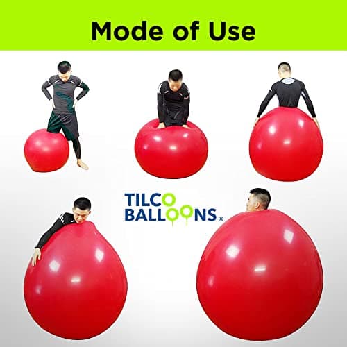 Giant Balloons White 72 Inch Jumbo | Ready to Inflate with Air, Helium or Fill with Water | Decorate your Birthday, Graduations, Events or Weddings | Balloon to Get Inside | Tilco Balloons — view 5