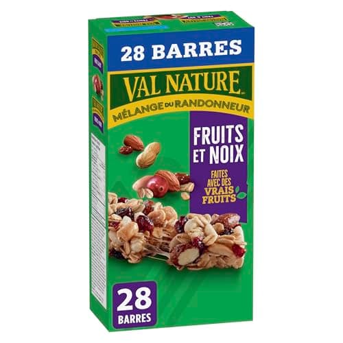 NATURE VALLEY - VALUE PACK SIZE - Fruit and Nut, Almonds, Raisins, Peanuts, Cranberries Granola Bars, Pack of 28 Bars, 980 Grams Package, Whole Grains, No Artificial Colours, No Artificial Flavours — view 3